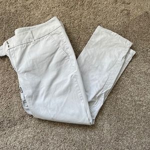 Loft 12 petite light grey ankle pants